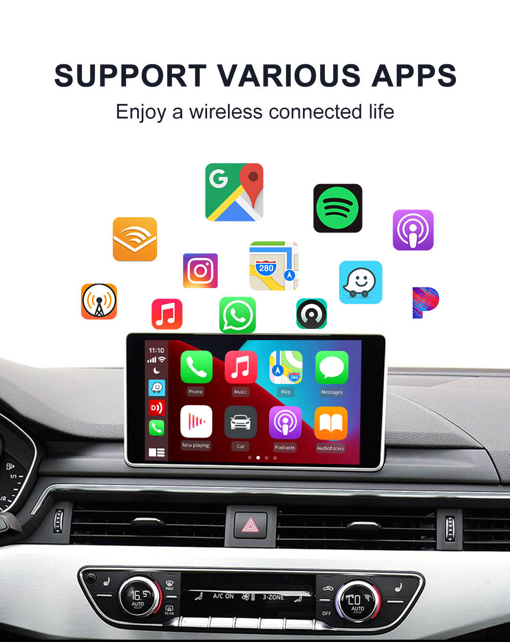 Adaptor Carlinkit 4.0 CP2A pentru Apple CarPlay și Android Auto